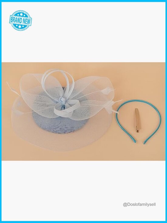 Tea Party Fascinator Hat Mesh Floral Feather Hair Clip Wedding Cocktail Derby